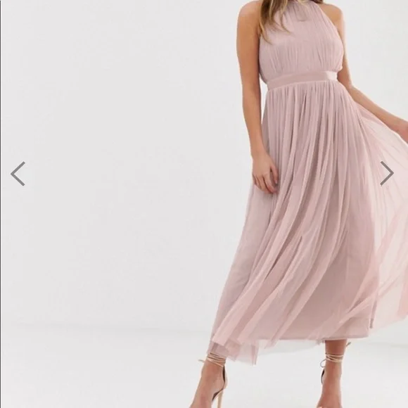 ASOS | Dresses | Anaya Halter Neck Maxi Dress In Soft Pink | Poshmark